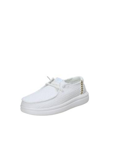 Hey Dude Shoes Wendy Rise Perf Canvas 436.100 Mocassino da donna in cotone Bianco