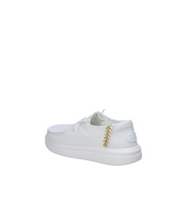 Hey Dude Shoes Wendy Rise Perf Canvas 436.100 Mocassino da donna in cotone Bianco