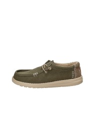 Hey Dude Shoes Wally Workwear.3yt Mocassino in cotone twill Verde Militare