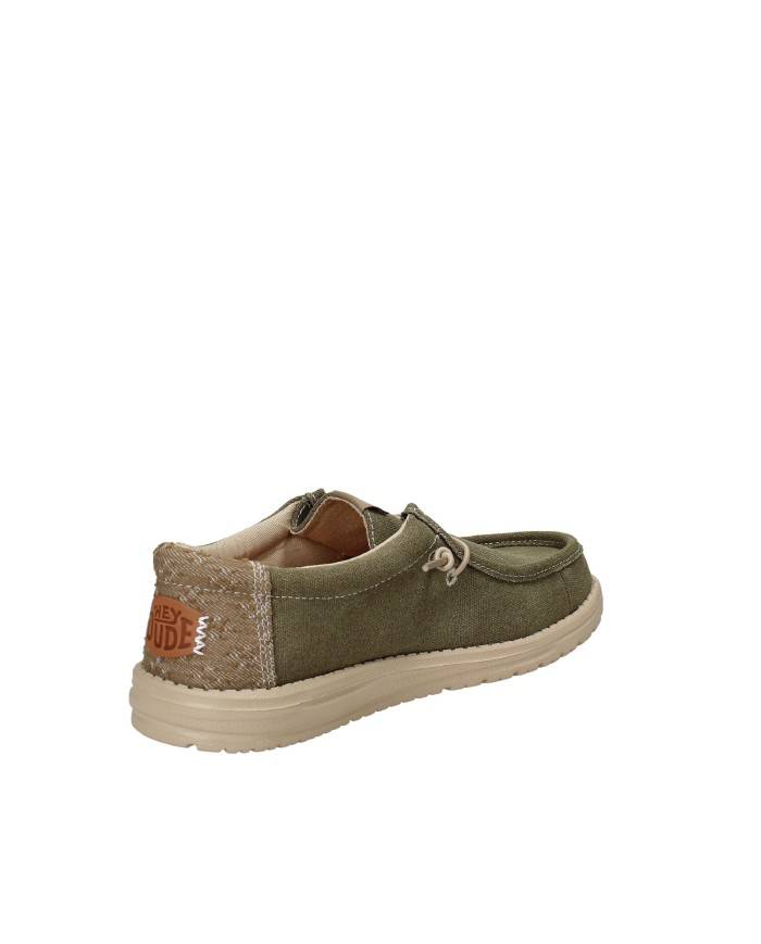 Hey Dude Shoes Wally Workwear.3yt Mocassino in cotone twill Verde Militare