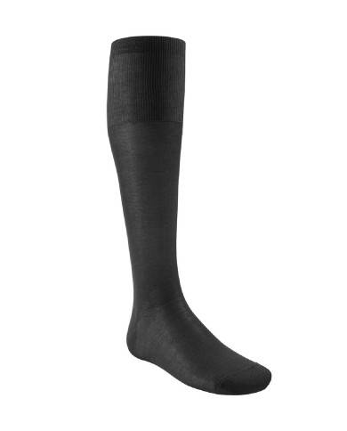 Dublo calze 339 lunga Calza da uomo liscia in filo di scozia Nero