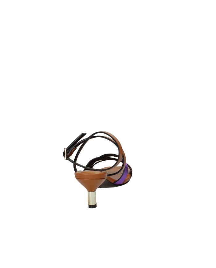 DonnaRì dc22g Sandalo alto con cinturino caviglia in pelle Tan
