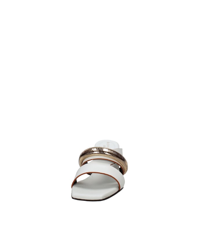 DonnaRì dc35g Sandalo alto scalzato in pelle Off White