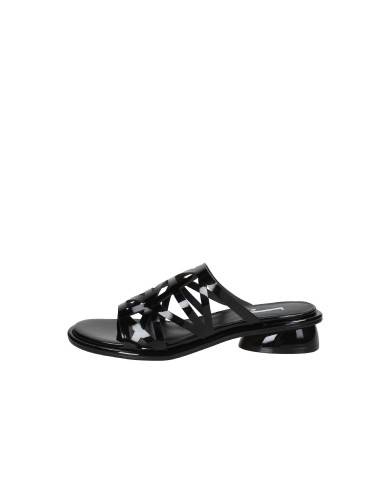 Jeannot 551.P Sandalo ciabattina in pelle e vernice Nero Jeannot 551.P Sandalo ciabattina in pelle e vernice Nero