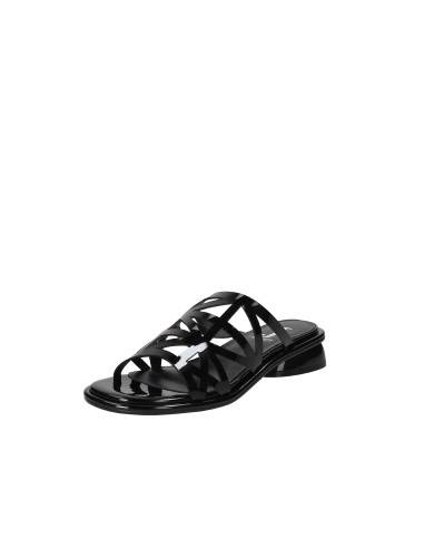 Jeannot 551.P Sandalo ciabattina in pelle e vernice Nero Jeannot 551.P Sandalo ciabattina in pelle e vernice Nero
