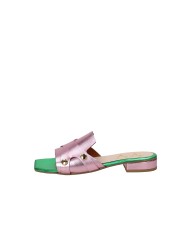 Vincent Vega Vidar Sandalo scalzato in pelle e laminato Rosa