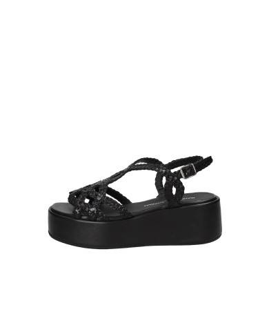 Gianmarco Sorelli 2264 Sandalo con zeppa in pelle intrecciata Nero Gianmarco Sorelli 2264 Sandalo con zeppa in pelle intrecciata Nero