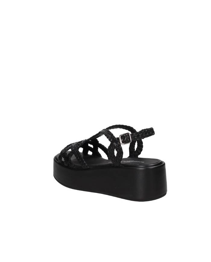 Gianmarco Sorelli 2264 Sandalo con zeppa in pelle intrecciata Nero Gianmarco Sorelli 2264 Sandalo con zeppa in pelle intrecciata Nero
