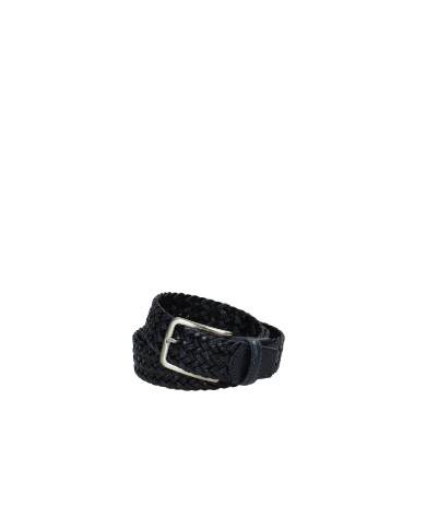 Old Galles 4005 Cintura casual da uomo tessuto e pelle intrecciati Blu Old Galles 4005 Cintura casual da uomo tessuto e pelle intrecciati Blu