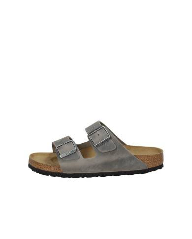 Birkenstock Arizona.1027026 Sandalo arizona BS in pelle oleata Acciaio Birkenstock Arizona.1027026 Sandalo arizona BS in pelle oleata Acciaio