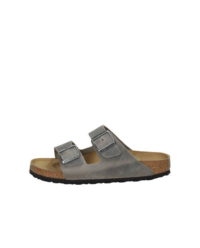 Birkenstock Arizona.1027026 Sandalo arizona BS in pelle oleata Acciaio Birkenstock Arizona.1027026 Sandalo arizona BS in pelle oleata Acciaio