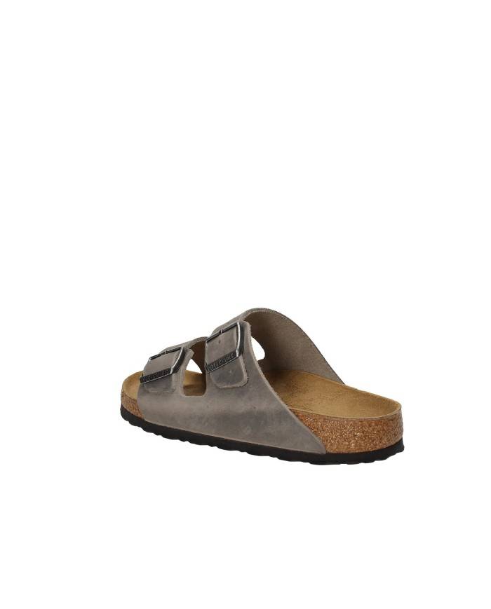 Birkenstock Arizona.1027026 Sandalo arizona BS in pelle oleata Acciaio Birkenstock Arizona.1027026 Sandalo arizona BS in pelle oleata Acciaio
