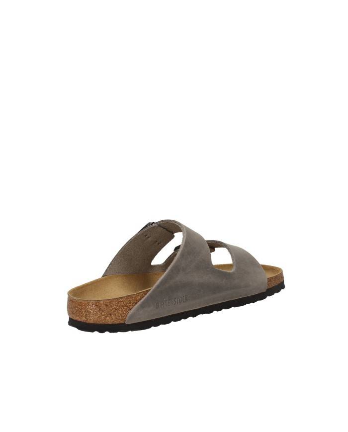 Birkenstock Arizona.1027026 Sandalo arizona BS in pelle oleata Acciaio Birkenstock Arizona.1027026 Sandalo arizona BS in pelle oleata Acciaio
