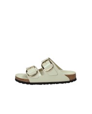 Birkenstock Arizona big.1026128 Sandalo Arizona Big Buckle in pelle naturale laccata Off White