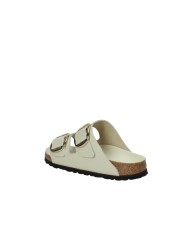 Birkenstock Arizona big.1026128 Sandalo Arizona Big Buckle in pelle naturale laccata Off White