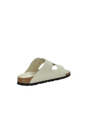 Birkenstock Arizona big.1026128 Sandalo Arizona Big Buckle in pelle naturale laccata Off White