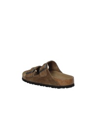 Birkenstock Arizona.1030865 Sandalo Arizona soft fusbet in camoscio Tabacco