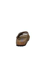 Birkenstock Arizona.1030865 Sandalo Arizona soft fusbet in camoscio Tabacco