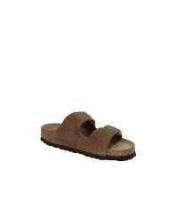 Birkenstock Arizona.1030865 Sandalo Arizona soft fusbet in camoscio Tabacco
