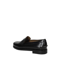 Sebago Classic Dan.M Mocassino uomo "penny loafer beefroll" in pelle spazzolata liscia Nero