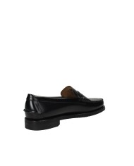 Sebago Classic Dan.M Mocassino uomo "penny loafer beefroll" in pelle spazzolata liscia Nero