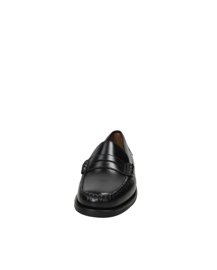 Sebago Classic Dan.M Mocassino uomo "penny loafer beefroll" in pelle spazzolata liscia Nero