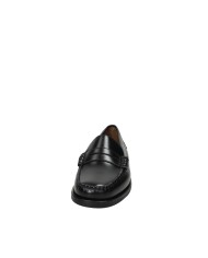 Sebago Classic Dan.M Mocassino uomo "penny loafer beefroll" in pelle spazzolata liscia Nero