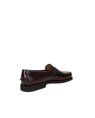 Sebago Dan Po.W Mocassino donna "penny loafer beefroll" in pelle spazzolata liscia Bordeaux