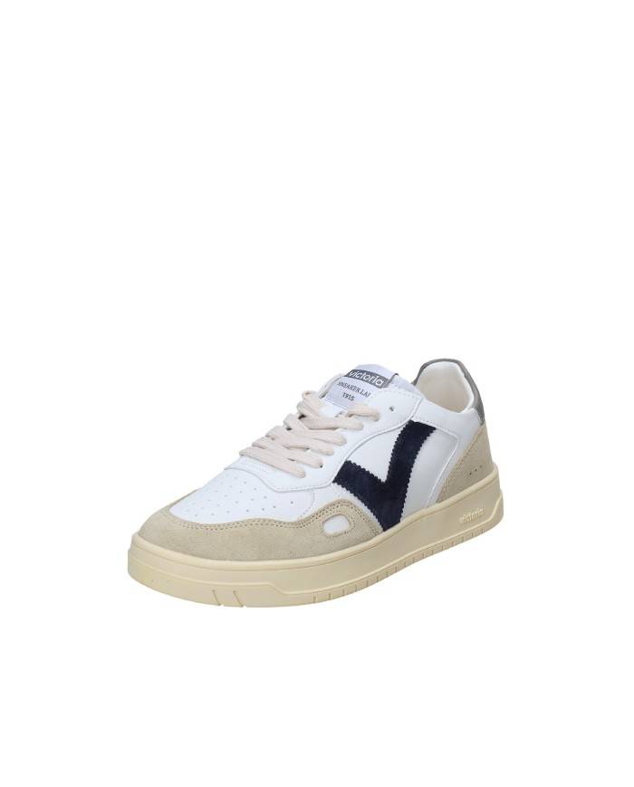 Victoria 1257101 Sneaker uomo in pelle e camoscio Bianco e Blu Victoria 1257101 Sneaker uomo in pelle e camoscio Bianco e Blu