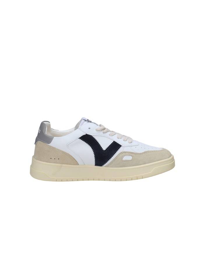 Victoria 1257101 Sneaker uomo in pelle e camoscio Bianco e Blu