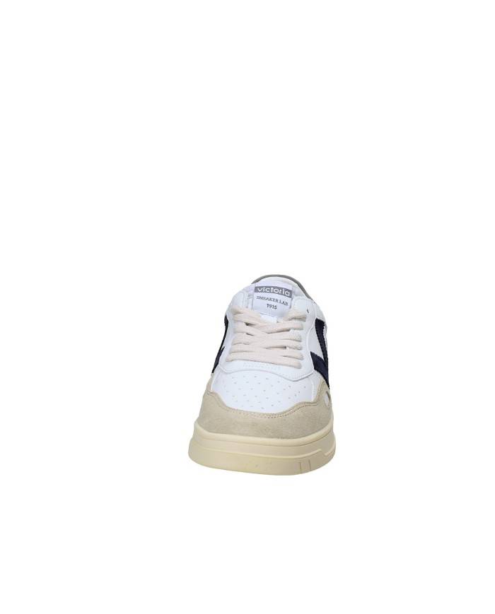 Victoria 1257101 Sneaker uomo in pelle e camoscio Bianco e Blu