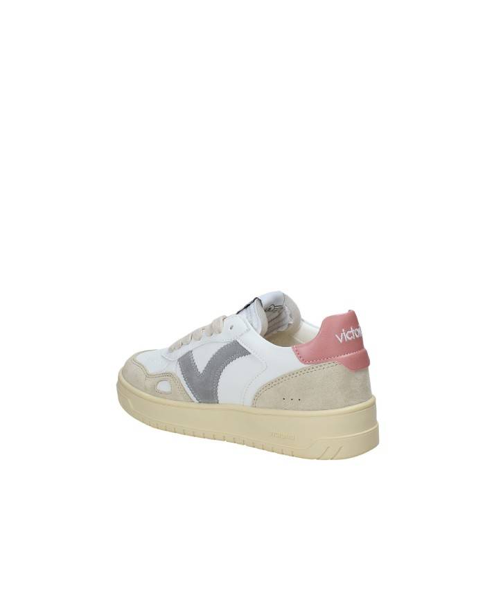 Victoria 1257101 Sneaker donna in pelle e camoscio Bianco e Grigio