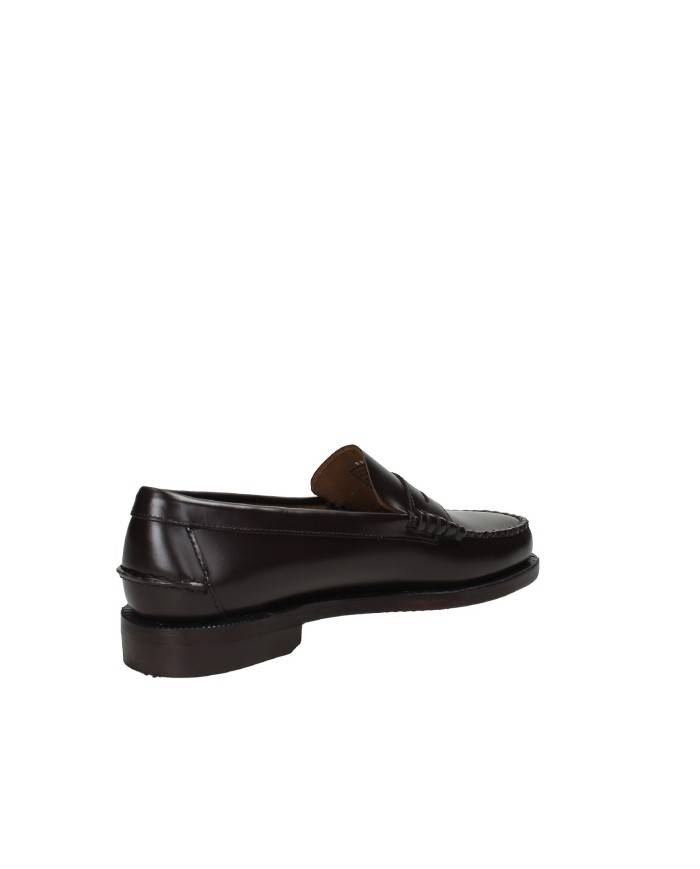 Sebago Classic Dan.M Mocassino uomo "penny loafer beefroll" in pelle spazzolata liscia Testa Moro