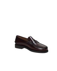 Sebago Dan Po.M Mocassino uomo "penny loafer beefroll" in pelle spazzolata liscia Bordeaux