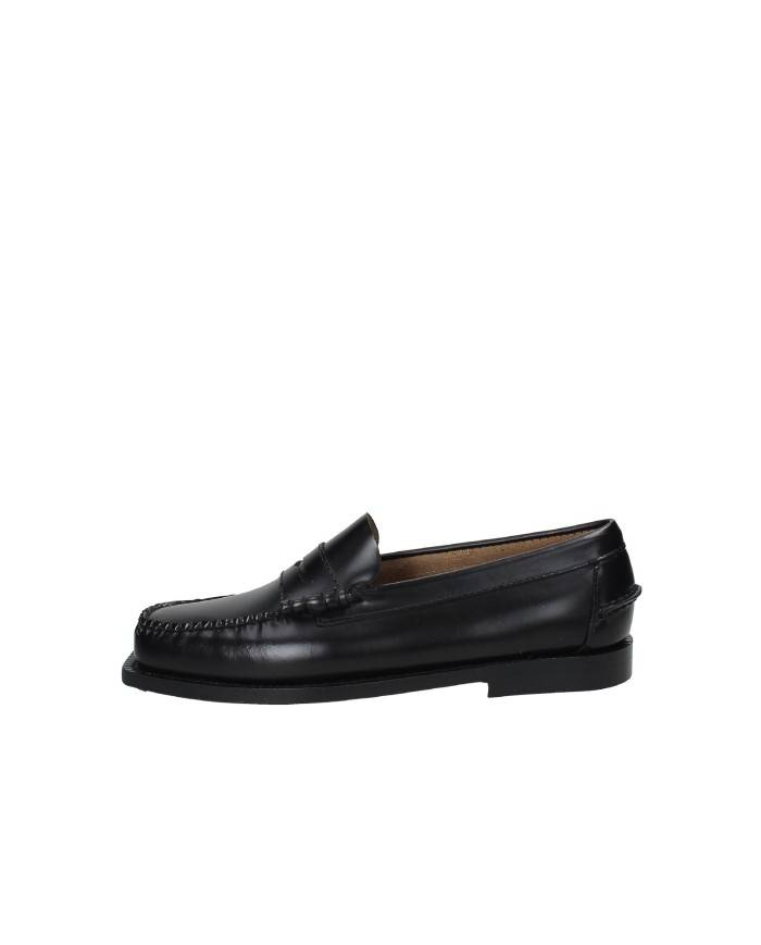 Sebago Madison.W Mocassino donna punta squadrata in pelle spazzolata Nero