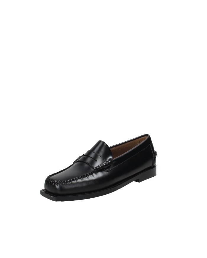 Sebago Madison.W Mocassino donna punta squadrata in pelle spazzolata Nero