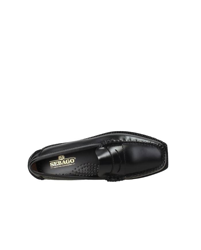 Sebago Madison.W Mocassino donna punta squadrata in pelle spazzolata Nero