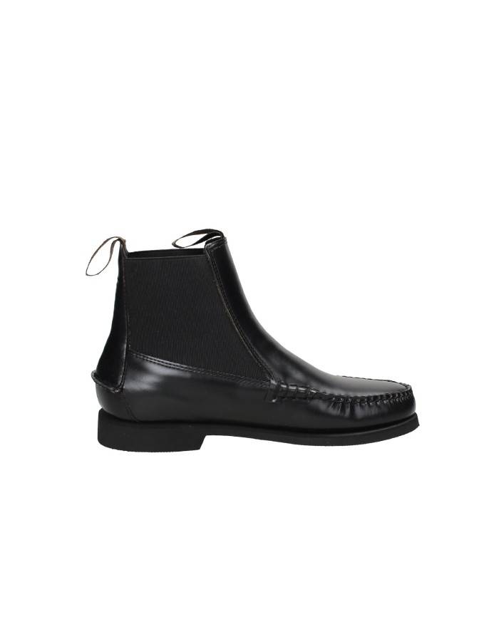 Sebago Calliope.W Tronchetto basso donna in pelle spazzolata liscia Nero