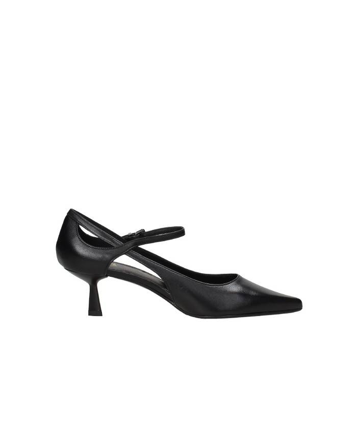 Chantal 2744 Décolleté con cinturino alla caviglia in nappa Nero