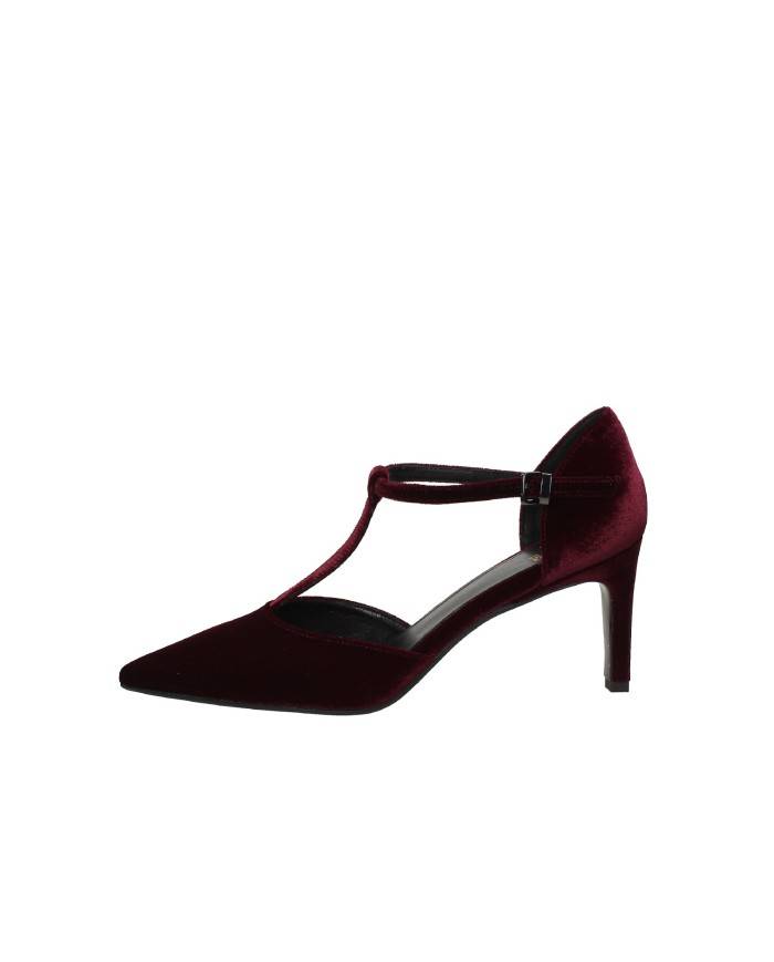 Chantal 2725 Décolleté con cinturino alla caviglia T-Bar in velluto Bordeaux Chantal 2725 Décolleté con cinturino alla caviglia T-Bar in velluto Bordeaux