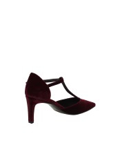Chantal 2725 Décolleté con cinturino alla caviglia T-Bar in velluto Bordeaux Chantal 2725 Décolleté con cinturino alla caviglia T-Bar in velluto Bordeaux