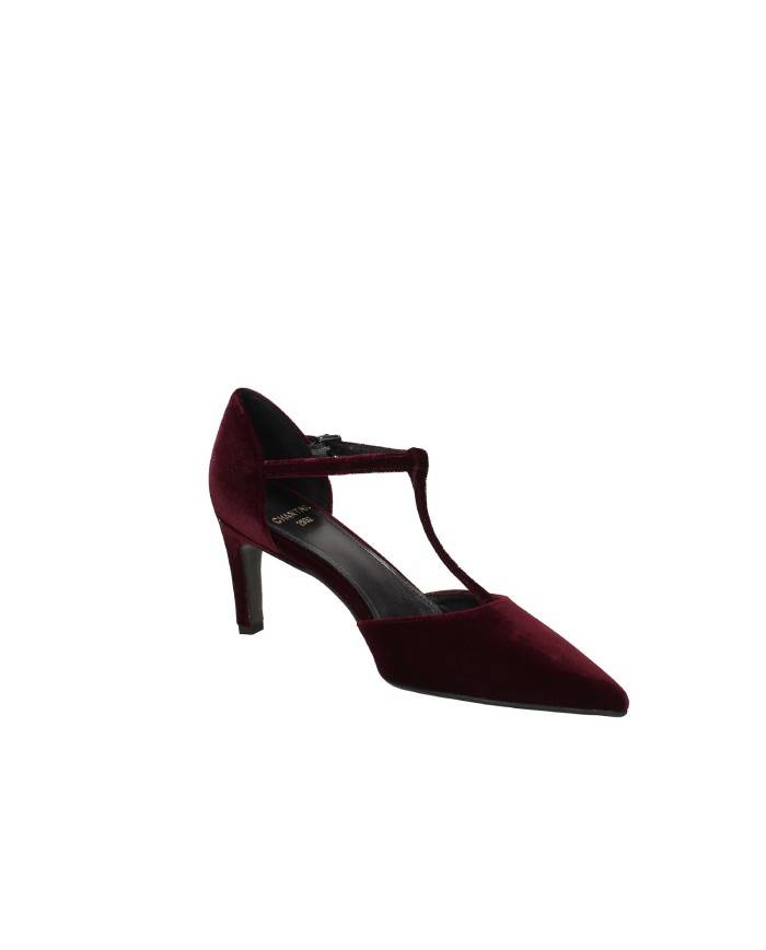 Chantal 2725 Décolleté con cinturino alla caviglia T-Bar in velluto Bordeaux Chantal 2725 Décolleté con cinturino alla caviglia T-Bar in velluto Bordeaux