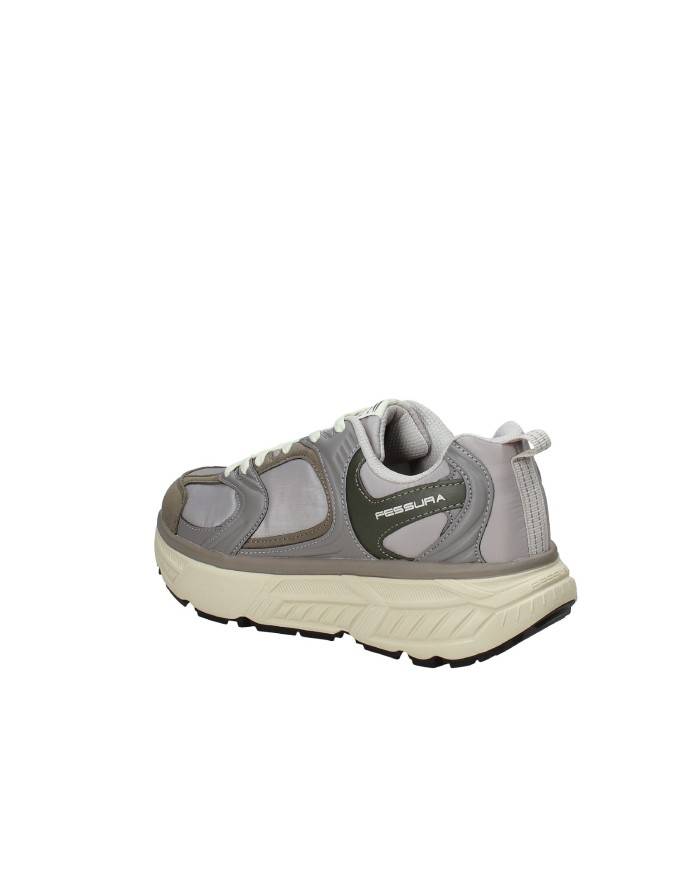 Fessura Trail DVL Sneaker da uomo in nylon e microfibra Grigio e Taupe