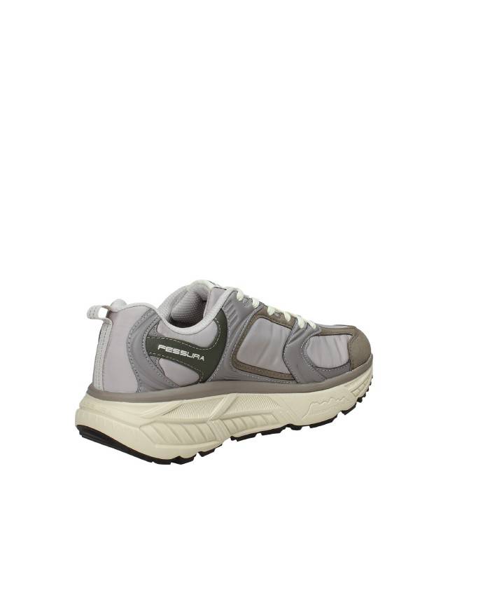 Fessura Trail DVL Sneaker da uomo in nylon e microfibra Grigio e Taupe