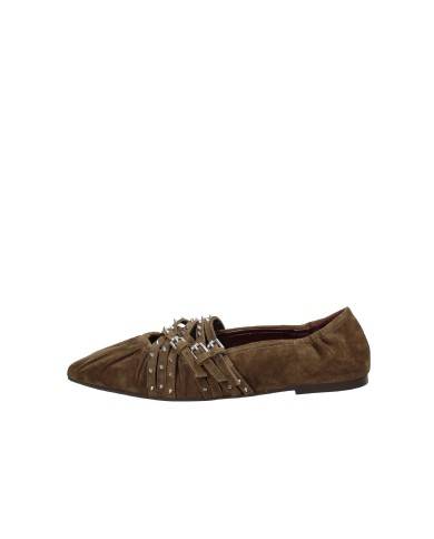 Ash Brendah Ballerina con cinturini in camoscio Tabacco Ash Brendah Ballerina con cinturini in camoscio Tabacco