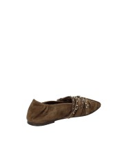 Ash Brendah Ballerina con cinturini in camoscio Tabacco