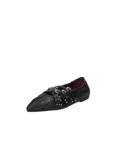 Ash Brendah Ballerina con cinturini in nappa Nero Ash Brendah Ballerina con cinturini in nappa Nero