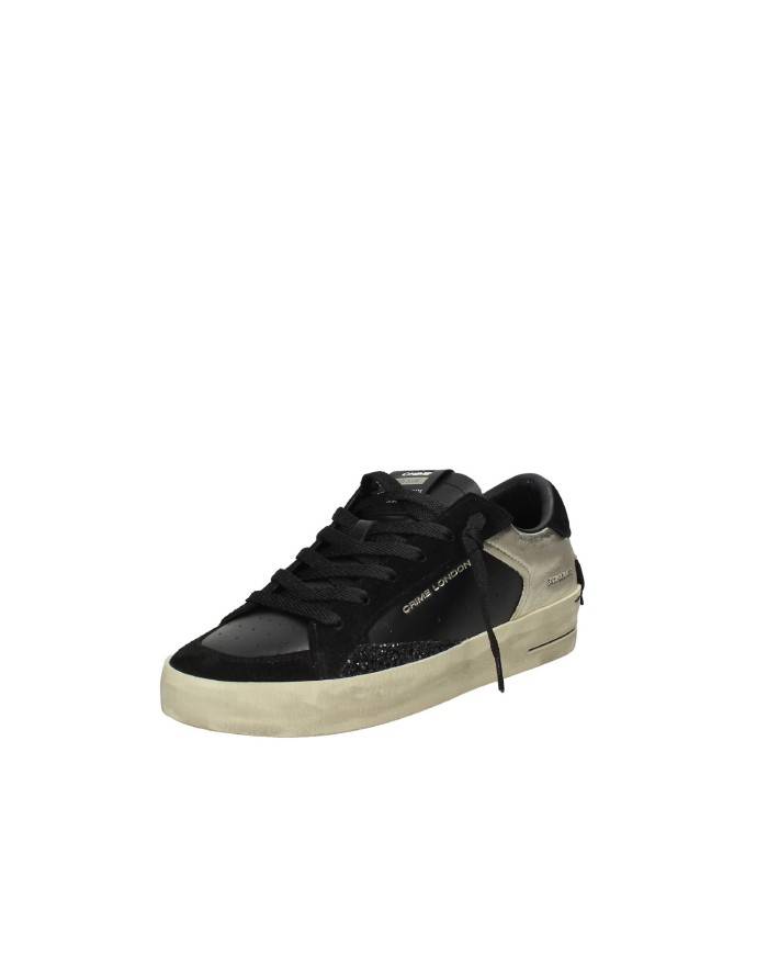 Crime London SKATE.28104 Sneaker basse da donna in pelle Nero