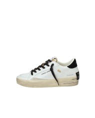 Crime London Sk8 Delux.25192 Sneaker basse donna in pelle e pailettes Bianco e Oro Crime London Sk8 Delux.25192 Sneaker basse donna in pelle e pailettes Bianco e Oro