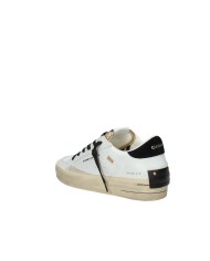 Crime London Sk8 Delux.25192 Sneaker basse donna in pelle e pailettes Bianco e Oro Crime London Sk8 Delux.25192 Sneaker basse donna in pelle e pailettes Bianco e Oro